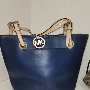 Michael Kors Navy Blue Tote Bag